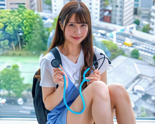 【本物人妻】「もうアカン…！」病院でおチンチンを見るとオマンコが濡れちゃうエロいナース人妻！