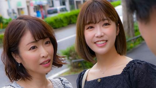 【母娘ナンパ】「パパには言えないね…」親友みたいな雰囲気の若い母娘に声掛け！