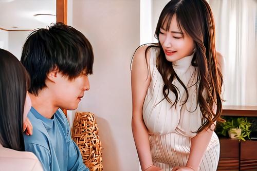 【彼女の姉NTR】「お姉さん…乳首が見えそう…」ノーブラ誘惑してくる彼女のお姉さん！