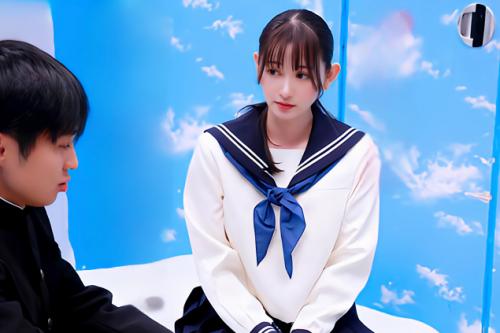 【マジックミラー号】「エッチしないと脱出できない！？」パイパン色白美乳の素人ロリJKは彼氏持ちの幼なじみ！