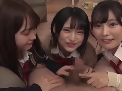 《女子校生×痴女》誘惑の渦に飲み込まれる少女たち！痴女責め→膣奥バッコバコで感じまくりなんだがｗｗｗ