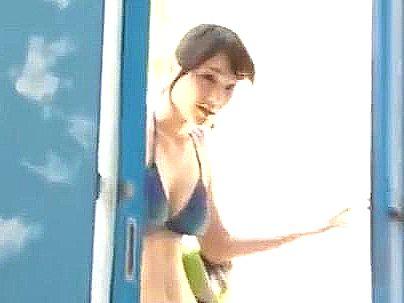 ＜素人！＞海で見つけた巨乳オッパイ素人女子ゲット！童貞チンポ筆おろしシテクレチャウ！
