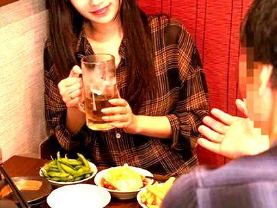 ≪ヒトヅマ≫【え、いいですよ！】居酒屋でゲット！スレンダー人妻素人口説かれてエロ行為に発展シチャウゾ！