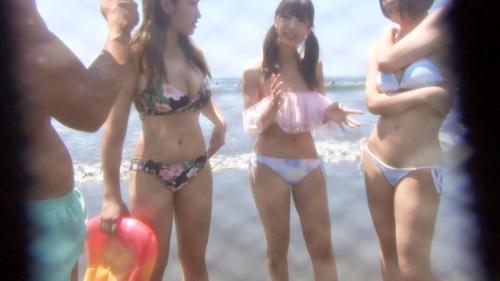 【素人ナンパ企画】美巨乳おっぱいの水着ギャルとホテルでハメ撮り！デカチンにフェラでご奉仕するエロい痴女
