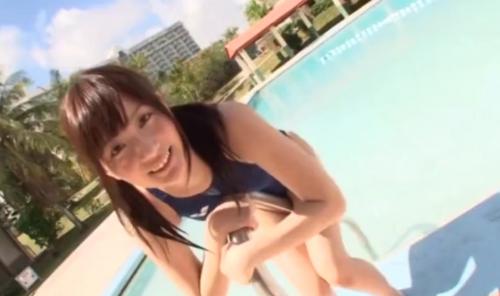 【水着少女】カワイイ女の子のプールサイドでのイメージ動画(*´Д｀)
