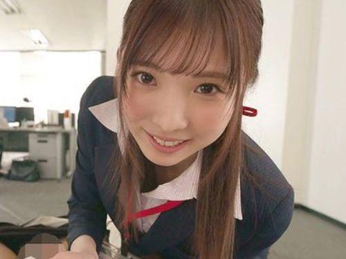 【月乃さくら】仕事の合間にささやき淫語で甘く誘ってくる激カワ女子社員と社内セックス！