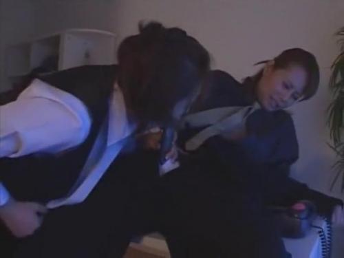 【スーツ女子のレズプレイ】ふたなり美女が互いの肉棒を貪り合う！強烈な吸引フェラで腰を震わせながら絶頂連発の快感に溺れる！