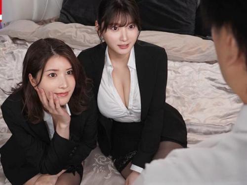 ＜鷲尾美鈴と凪光＞仕事も愛情も献身的な魅了的な女性上司二人が、マゾな部下を引き寄せ、夜が明けるまで熱烈に絡み合う！