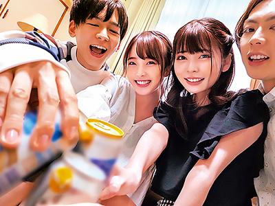 【素人×大乱交】パーティー後のイケメンと超可愛いJDさん巨大なモノを激しく受け入れて絶頂の嵐を味わうなんてｗｗｗ