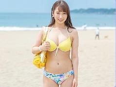 【MM号】レモンイエローのブラの下には大きすぎて垂れてしまう巨乳が詰まった激エロガール！