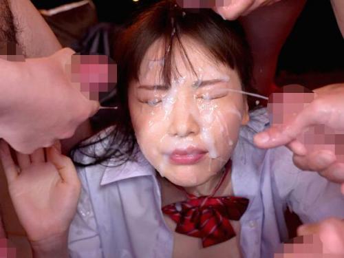 【石川澪】「こんなに精液に塗れるなんて初体験～」顔面に全発射の狂宴！澪ちゃんの可愛らしい表情が濃厚で淫らな白濁汁に汚される驚愕のシーン！