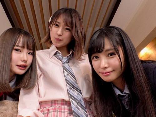 【女子高生×ハーレム】「我慢なんてできないよね？♥」親友の魅力的な三姉妹にそそのかされ、スカートの中の誘惑に負けて3P乱交の悦楽に沈む熱い夜