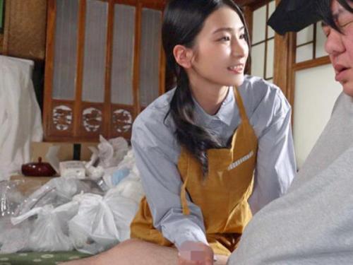 ＜本庄鈴＞慈悲深いボランティアの美麗な奥様が、不潔な環境に住む中年男性の性器を優雅に扱き、情熱的な性的行為に耽る！