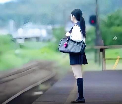 ＜美少女JKレイプ＞エロ巨乳な制服女子校生が…誰もいない田舎の無人駅で男に犯され中出しされる衝撃のレイプ映像！【強姦】