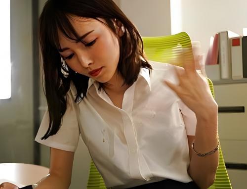 【中出し】空調が壊れた社内…汗だくの美人上司と２人きり…！後輩部下が理性崩壊、暴走レイプ！犯して中出ししてしまう＜女上司＞