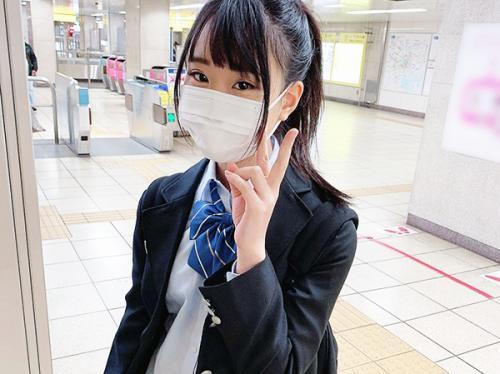 【JK美少女×ハメ撮り】黒髪ポニテちっぱいロリかわ//エロ尻♥制服JK美少女※イキ潮漏らすロリBODYでハメ撮り交尾！