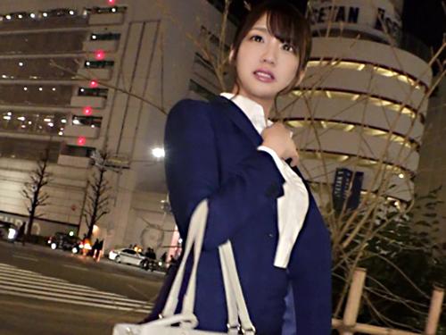 【素人×ナンパ】超美スレンダー神BODY//美くびれプリ尻♥人材派遣会社の黒パンスト美人OL※着衣のままド変態交尾！