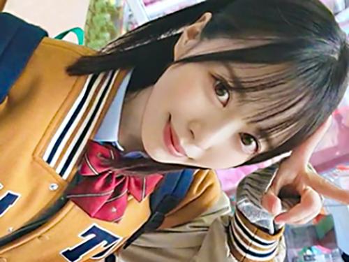 【女子校生×ハメ撮り】黒髪ロリかわ//色白プリ尻♥ミニスカパンチラ制服JK美少女※着衣で潮吹く痙攣ま○こでド変態交尾！