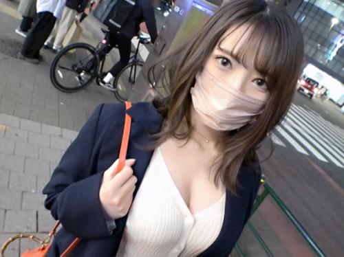 【巨乳美女×ナンパ】豊乳Fカップ//色白むちデカ尻♥新宿のお上品な美人経理OL※性欲持て余す清楚ま◯こでド変態交尾！