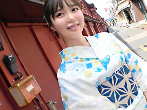 【浴衣JD×ナンパ】色白美スタイル//美くびれエロ尻♥浅草の清楚浴衣女子大生※着衣のまま美ボディでド卑猥交尾！