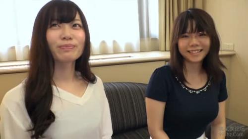 ブサカワな素人二人組をナンパ！口説き落としてラブホに連れ込みそのまま乱交エッチ！