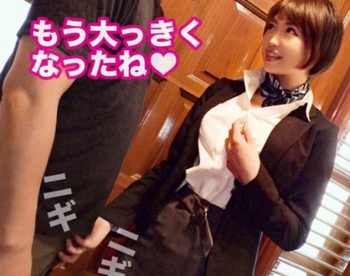 キャビンアテンダント膣内中出し！美人で巨乳ＣＡさんは性欲強め、実家の玄関先で生ハメ中出しＳＥＸ！
