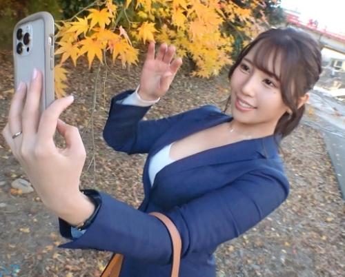 巨乳人妻ナマ中出し！出勤途中の女性に声をかけ、会社をサボリ行きたい場所に行く企画、「さとみさん 32歳 保険の営業」