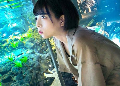 素人娘だまし撮り！ショートカットが似合う「せなちゃん 21歳」と水族館デート、ふたりでゆっくりしたいとホテルに誘う！