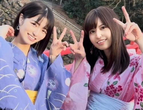性欲全開乱交・生はめセックス！ＪＤの「ななせちゃん18歳」と「すみれちゃん18歳」と温泉旅行！