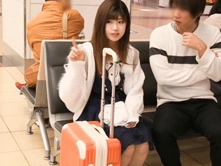 清純ピュアガールナンパ！羽田空港で海外旅行帰りの女性を狙う「冬那ちゃん 19歳」にタクシー代を払いますとインタビュー！