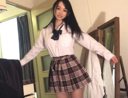 個人撮影・中出し！Ｆカップ爆乳制服ＪＫ「ゆうちゃん」自分用と嘘をついて生ハメはめ撮り！