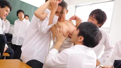 織田真子　エロ＆アホ生徒に襲われる巨乳美魔女先生・・頭の中は女の事ばかりのアホ生徒を受け持つ女教師の悲惨な物語