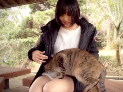 猫が大好きなショトカ美少女が発情→ホテルで濃厚な撮影パコ