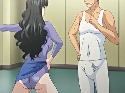 昼間からスポーツジムでもっこりインストラクターを誘惑して騎乗位セックス！おっぱい揺らす淫乱セレブ人妻！