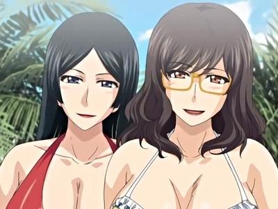 リゾートで童貞少年を逆ナン♥野外でフェラしてホテルに連れ込み4Pしちゃうドスケベ爆乳痴女人妻ｗｗ【人妻、蜜と肉】