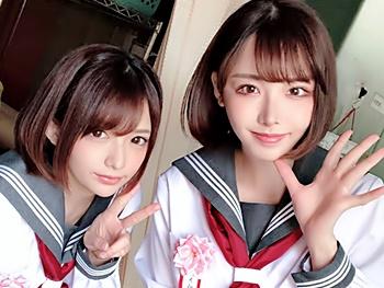 《JKレイプ》7つ☆美少女2人組を狙う痴漢師！満員バス車内で美少女達は声も出せずに痴漢師の欲望のまま硬い一物を挿入される！