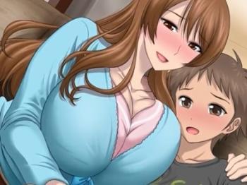 『おばっさんっ⁉︎なんか出ちゃうよぉ‼︎』巨乳美人叔母さんがショタチンポに興奮♡先端亀頭からザーメン発射！！♡