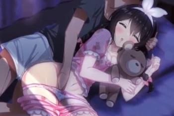 【ロリ妹が可愛い過ぎて鬼畜兄がコッソリ夜這い♡】寝ている妹の無毛のおマンコを愛撫してヌルヌル天然ローションでデカチン挿入