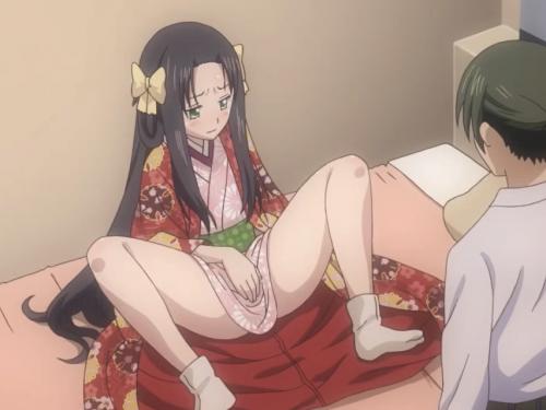 「はっ.恥ずかしい…」激カワ巨乳JKとのSEXをみて、ちっぱいロリ美少女娘も欲情♡ハレンチな格好で殿方を誘惑する♡