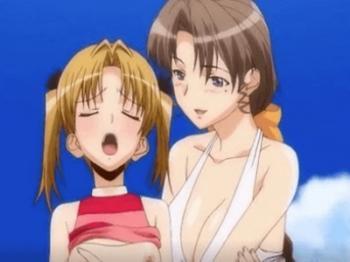 《金髪ロリ美少女×淫乱お姉さん》巨乳ビッチお姉さんにマ◯コアナルを2穴同時開発♡パイパンローター責めでイキまくり初潮吹き
