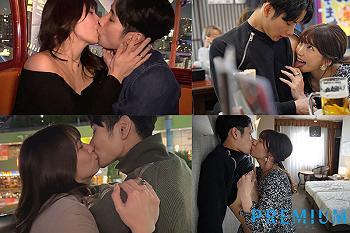 【女上司】美女が同僚とデート。デート中ずっとイチャイチャしながら歩きガマンできず濃厚なキスをし抱き合う♡