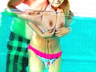 ＜痴●夏祭り！＞「おっぱい潰れてるぞｗ！」爆乳おっぱい美人ビキニ水着くびれお姉さん！プールで強引にヤラレマクリになっちゃう(無料エロ動画)