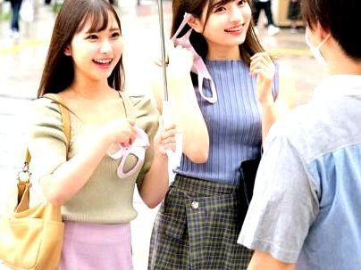 ＜素人娘2人＞「筆おろし出来たら100万円ですか？！」街で見かけたシロウト女子コンビ！童貞君を探すことができるのか？？