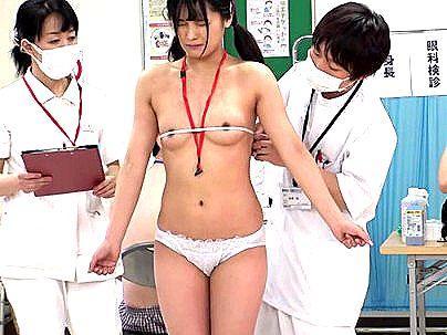 ＜健康診断！＞「恥ずかしいのん…」真面目そうな清楚系美少女！健康診断でセクハラ行為に興奮しちゃう！！