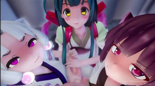 東◯三姉妹の地獄級手コキ責め♥言葉責めされながら容赦無くちんぽ磨かれて、耳元でイケ連呼で情けなく射精させて頂きます