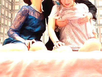 ＜モニタリング＞「欲しいの…♡！」ほろ酔い若妻2人が既婚男性と・・・３Pエロ行為に発展シチャウゾ(無料エロ動画)