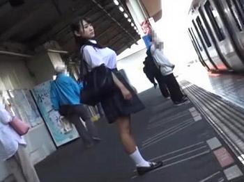 【痴漢レイプ】女子校生が突然の恥辱地獄！爆乳を好き放題揉まれパンツ濡れ濡れ、バック挿入までされ激ピストンから濃厚ぶっかけ