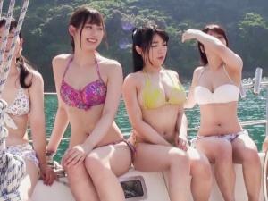 【JD合コン乱交】清楚系大学のお姉ちゃんたちがまさかのメス化！！開放感がありすぎる海上でプロ男優のテクに大騒ぎｗ