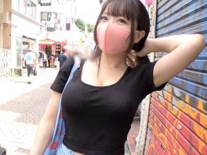 【素人ナンパ】男好きのするロリ顔巨乳！！まだまだ幼い表情に大きなおっぱいのギャップがけしからん女子大生と即日セックス