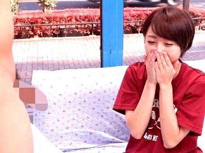 ＜素人企画＞「恥ずかしいよ…♡！」ショートカットスポーツしてる女子生徒！MM号で童貞君相手にエロ交尾すっぞ！